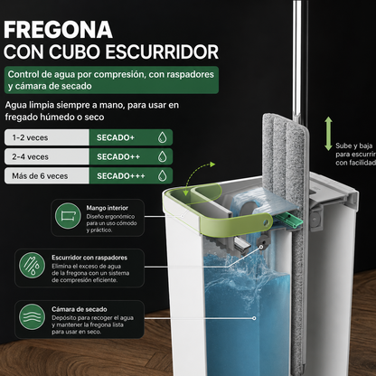 Mopa con cubo escurridor