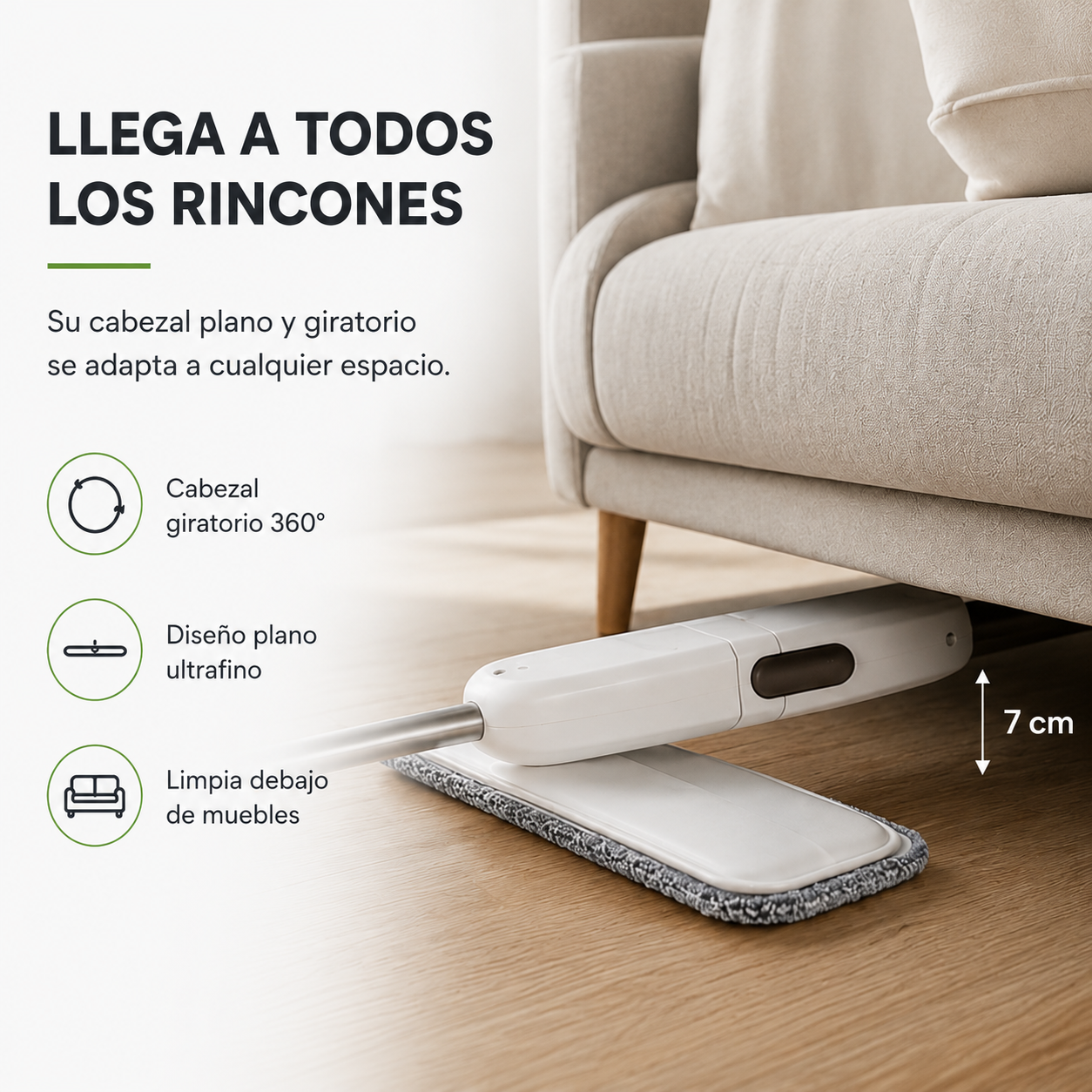 Mopa rectangular con spray