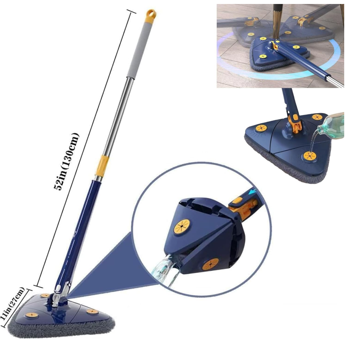 Mopa triangular autoescurrible