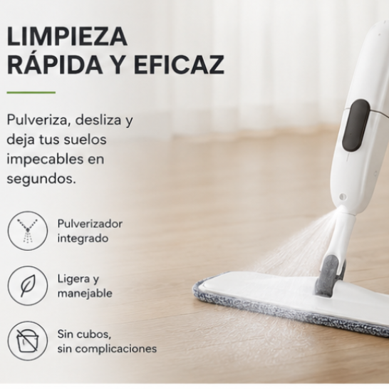 Mopa rectangular con spray