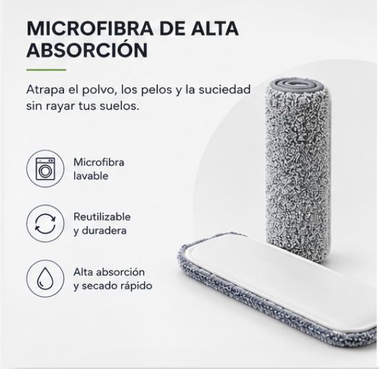 Mopa rectangular con spray