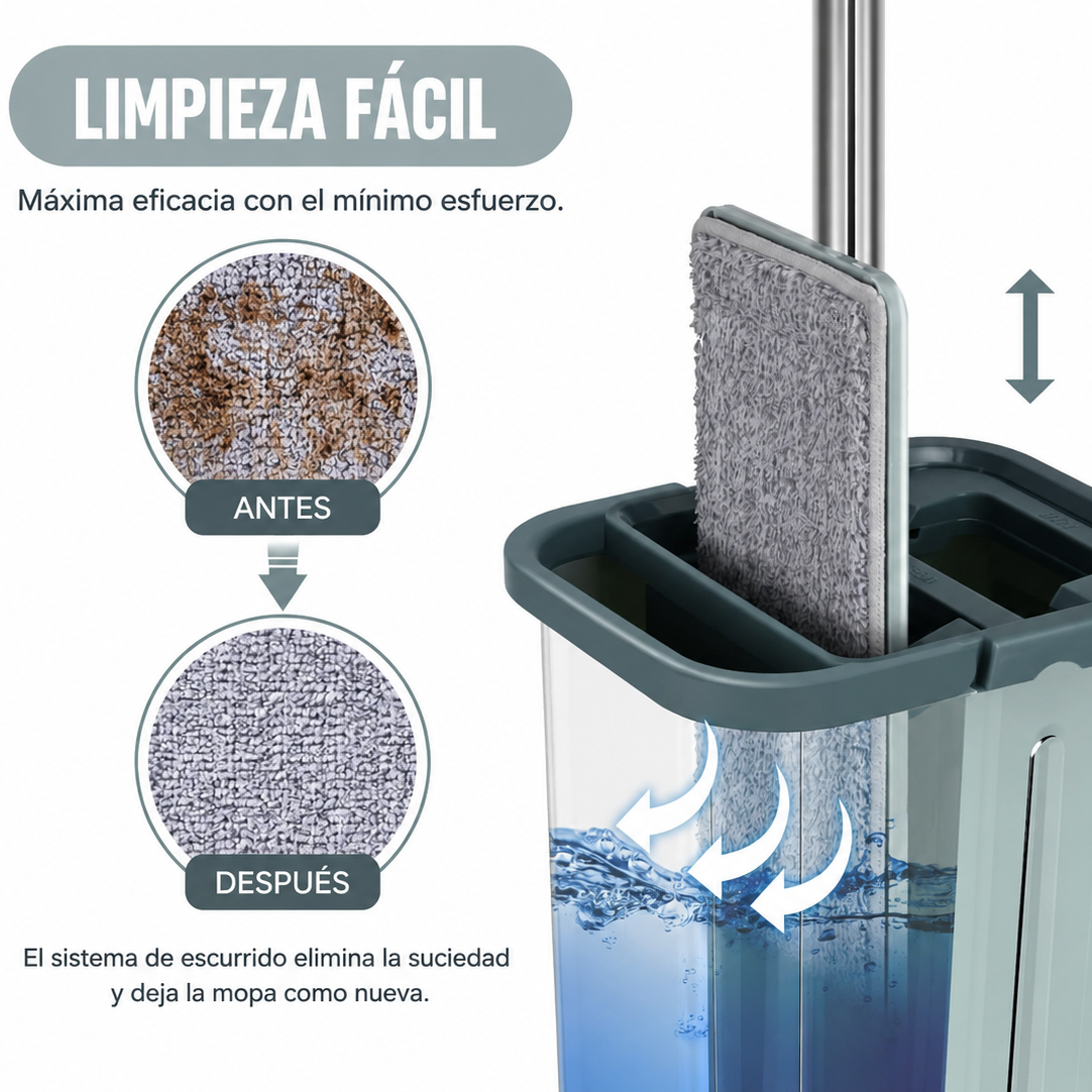 Mopa con cubo escurridor